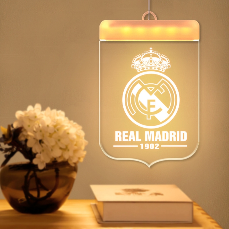 皇马周边小夜灯切尔西尤文国际米兰利物浦足球生日礼物挂件挂画男