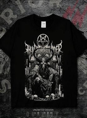 澳洲死核Thy Art Is Murder乐队印花短袖T恤男款纯棉潮牌上衣夏季