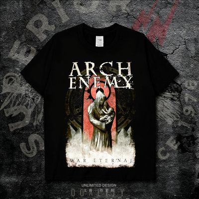 Arch Enemy大敌乐队旋律死亡金属印花数码直喷男女纯棉短袖T恤夏