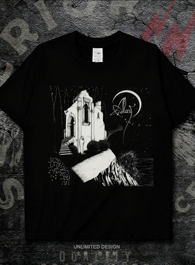 法国ALCEST乐队法式另类摇滚印花短袖T恤男女黑色纯棉宽松上衣夏