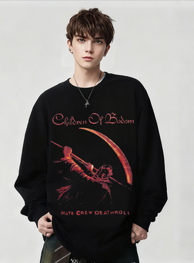 Children of Bodom博多之子COB摇滚乐队长袖T恤男女黑色印花上衣