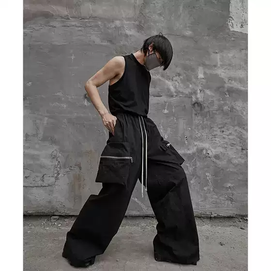 Pink Elephant Fhdx Dark Ro Style Straight Casual Pants Men's Trendy Brand Cargo Pants