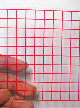 透明1平方厘米面积测量器小方格纸 不规则图形面积测量纸小学数学