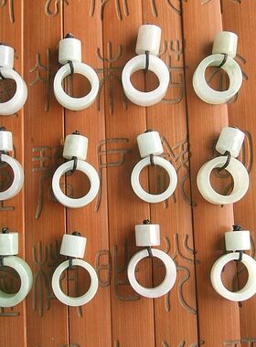 21188玉琳阁 缅甸玉天然 A货翡翠玉小个款路路通小吊坠小玉环坠子