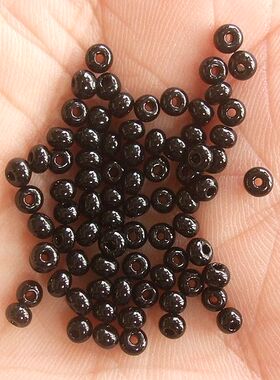 （1元10个)21133配件用合成小算珠小隔珠黑色特小迷你款小算珠H10