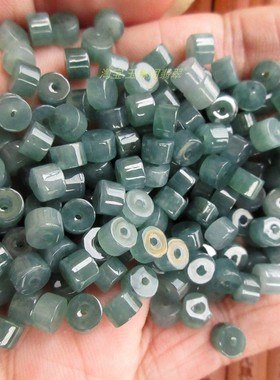 保真蓝水危料款5.5*4mm珠桶珠管珠20920-5手链天然A货翡翠玉H20