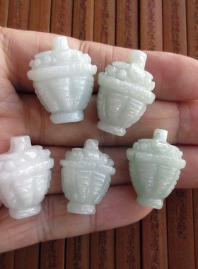 保真花蓝吊坠立体造形21783缅甸玉天然A货翡翠玉实物拍图H34