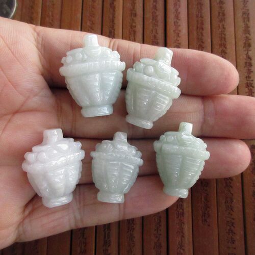 保真花蓝吊坠立体造形21783缅甸玉天然A货翡翠玉实物拍图H34
