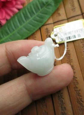 保真 茶壶吊坠神灯把把胡坠子74978缅甸玉天然A货翡翠玉实物拍图