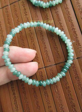 保真新款迷你款小多宝珠手链算盘珠21430-1天然A货翡翠玉实拍T26