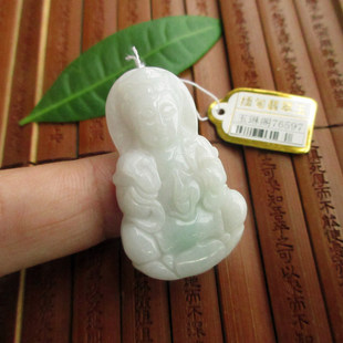 保真玉观音吊坠41mm玉琳阁翡翠76597实物拍 天然A货翡翠 缅甸玉