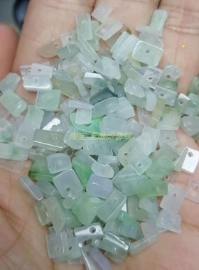 特小迷你小玉块碎石20726缅甸玉天然A货翡翠玉 DIY配件A货翡翠H10