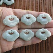 保真长命锁如意锁吊坠21570缅甸玉纯天然A货翡翠玉实拍物图H15