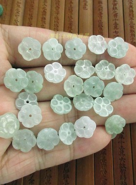 保真小梅花小吊坠21538实物拍图缅甸玉天然A货翡翠玉手链用配件H1