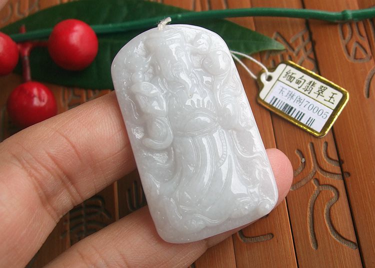 天然a货翡翠财神爷缅甸玉