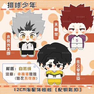 排球少年木兔光太郎天童觉动漫周边海星体娃娃佐久早圣臣公仔玩偶