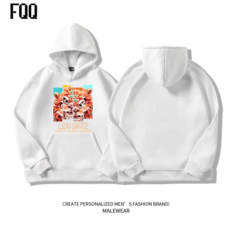 本命年中国龙秋冬连帽圆领加绒