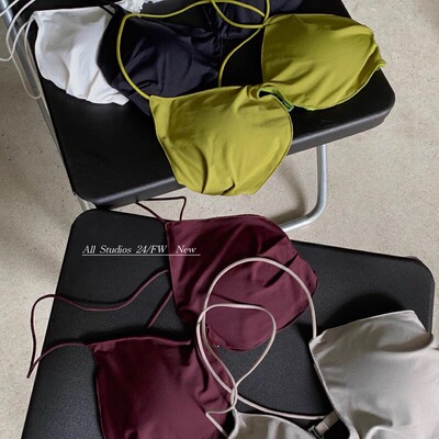 辣妹美式夏季薄款交叉美背款可调节性感设计款时尚比基尼无痕文胸