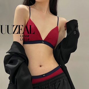 性感内衣文胸套装 薄款 U050 三角杯多巴胺撞色设计夏季 UUZEAL法式