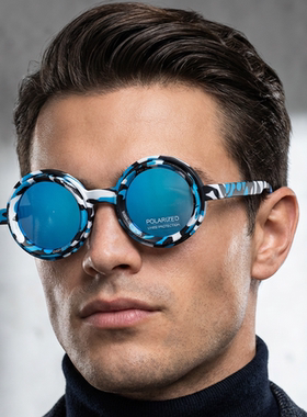 高颜值防辐射圆框男款手动调光