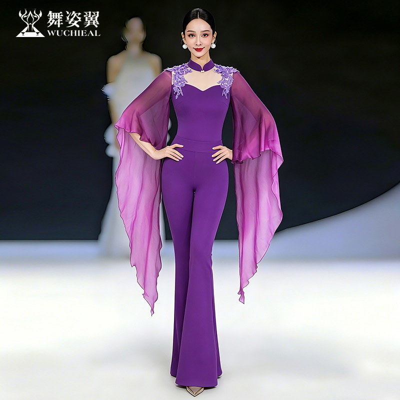 舞姿翼修身形体衣礼仪服2026新款训练走秀肚皮舞练功服舞蹈XT1533
