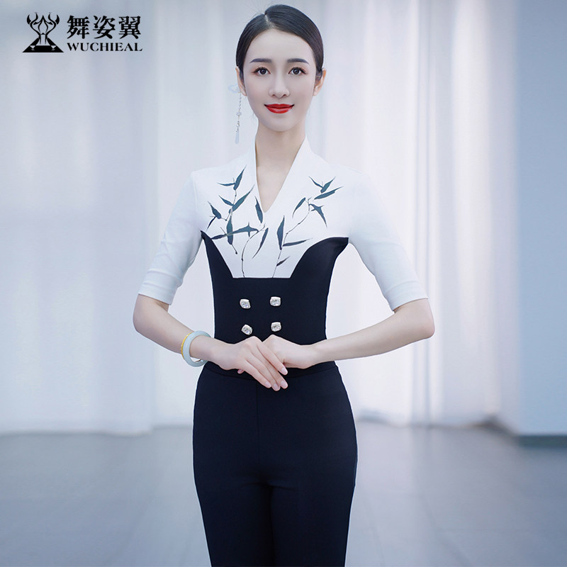 舞姿翼修身形体衣礼仪服2025新款训练走秀东方舞练功服舞蹈XT1325