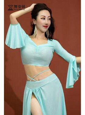 舞姿翼肚皮舞表演出练功服装女2024新款长裙套装演出服女wzy015