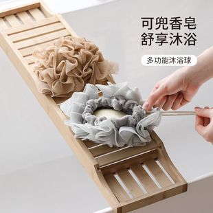 FaSoLa香皂沐浴球加厚超柔软浴花可放肥皂起泡网兜多功能沐浴球