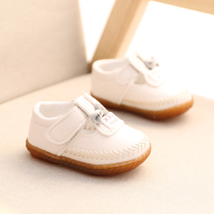 春秋季宝宝鞋子0-2岁1软底学步鞋方口皮鞋女童鞋婴儿鞋包头公主鞋