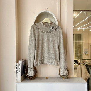高领木耳边灰色百搭显瘦内搭C5275 冬季 LHTE青青大码 女装