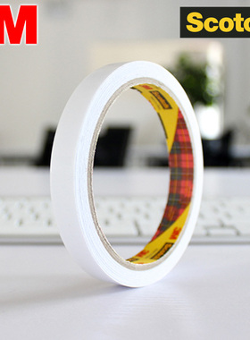 【3M思高 双面胶高粘度】美国Scotch200C棉纸6/12/18/24mm*10米