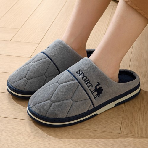 秋冬季加大号家居防滑厚底棉拖鞋