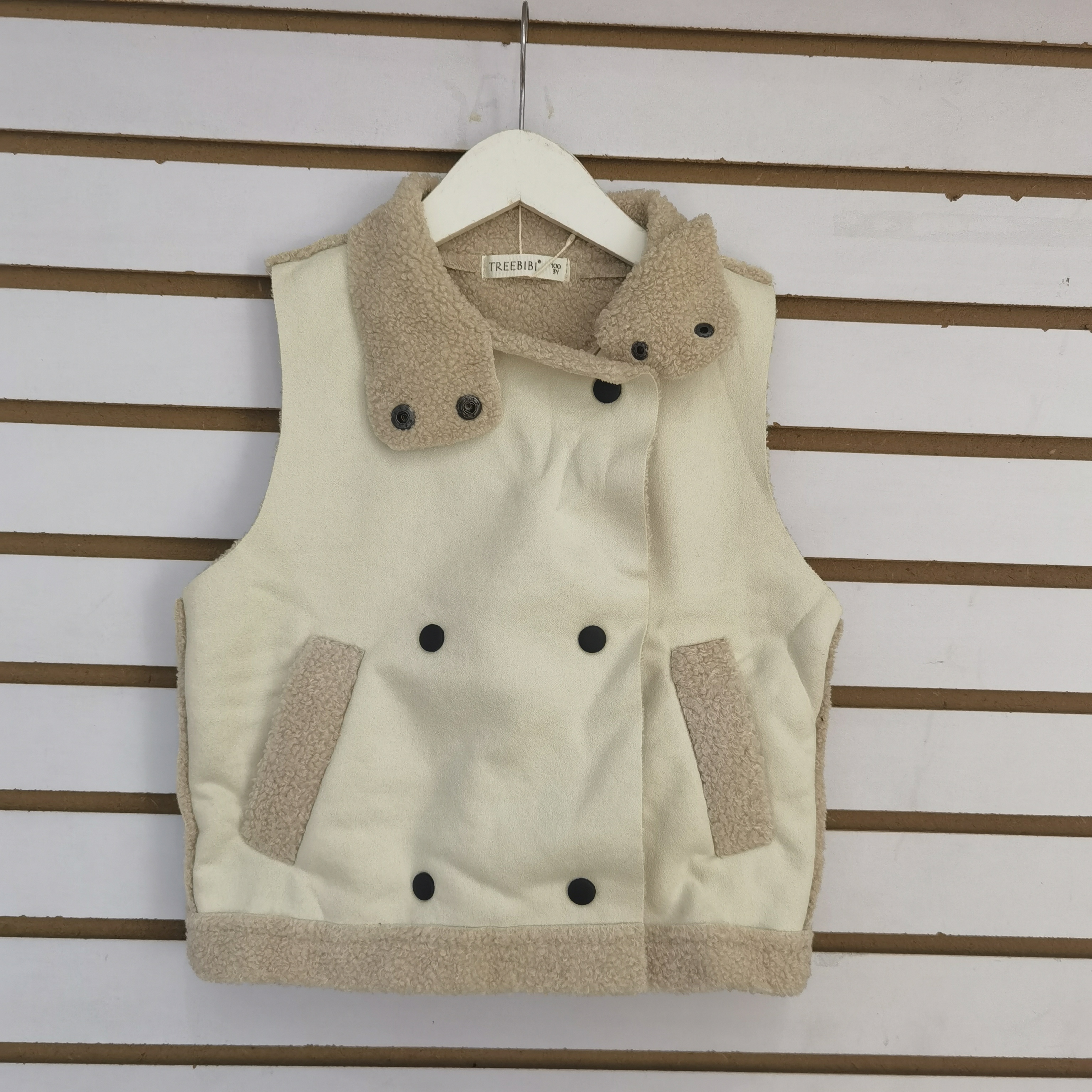 不退换2024冬季新款韩版儿童加绒马甲男女童宽松百搭一体绒坎肩外