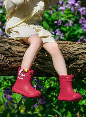 夏季儿童雨鞋雨靴女童防水男童高筒防滑幼儿园学生宝宝卡通踏水鞋