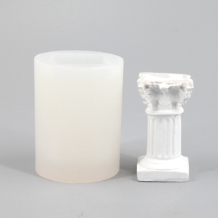 罗马柱石膏人像底座文艺复兴头像工艺蜡烛水泥摆件手工皂硅胶模具
