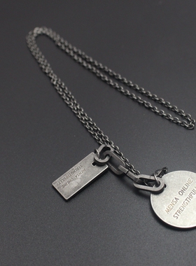 复古双层男士钛钢项链