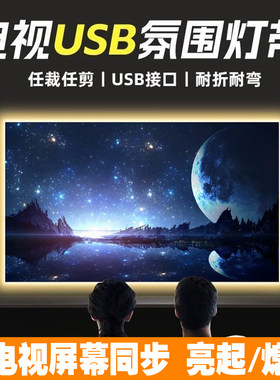 电视机平板背景墙氛围灯