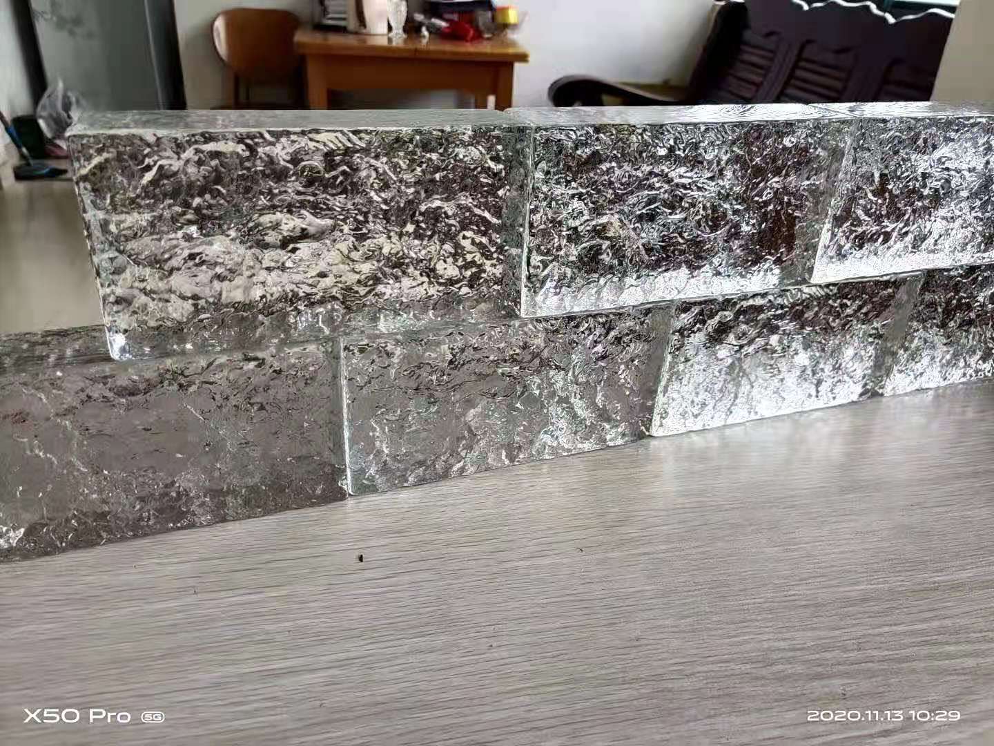 实心长条玻璃砖 热融砖水晶砖隔断玄关艺术玻璃背景墙 玻璃砖隔断