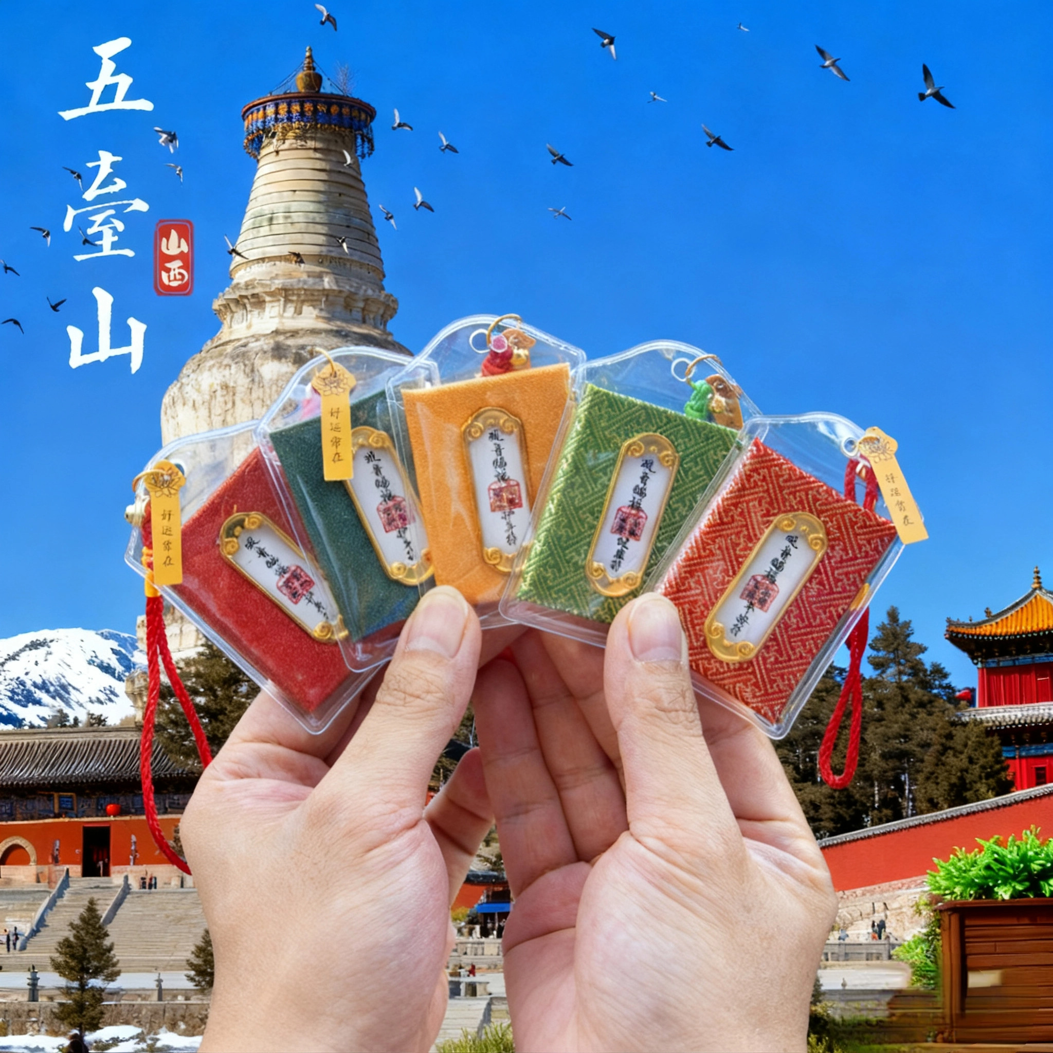五台直发五爷护身符御守香囊