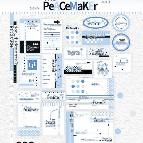peacemaket文创SET素材盐系封口简约ins韩系贴纸打包出卡diy装饰