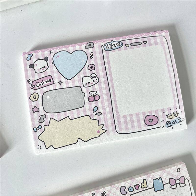 원래 한 스레드 간단한 메모 패드 스타일 찢을 수있는 소녀 학생 메모 고가 장식 메모 용지