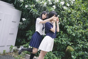 【Nyanwu】现货清仓 原创JK制服水手服亲子线札幌襟刺绣短袖夏服