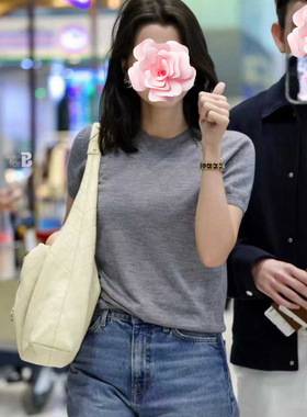 不退不换 原539 特惠309 26新款 香奶奶 精纺羊毛短袖针织衫+开衫