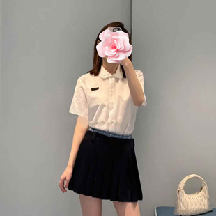 精纺羊毛 不退不换 25新款 特惠239 格子拼接百褶A摆半身裙 原439