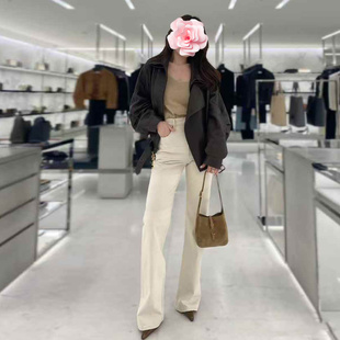 不退不换 原469 特惠229 25新款 显瘦显腿长高腰包臀微喇白牛仔裤