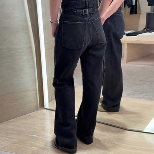 不退不换 原469 特惠239 25新款 显瘦显腿长 搭带高腰直筒牛仔裤