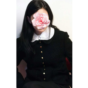 不退不换 原659 389 25新款 秀智同款 小金扣 羊毛薄花呢外套