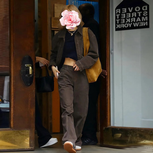 原469 高腰直筒薄灯芯绒长裤 特惠249 朴彩英同款 25新款 不退不换