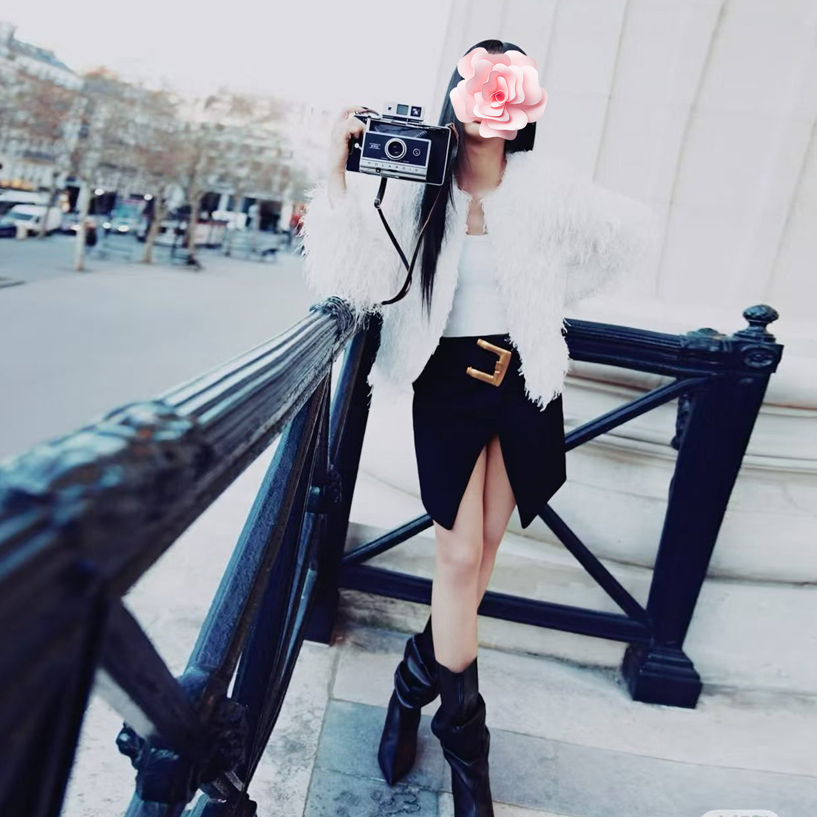 不退不换 原469 特惠259 26新款 赵露思同款 金扣腰带高腰半身裙