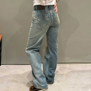 原469 高腰直筒牛仔裤 特惠259 徽章刺绣口袋 26新款 不退不换